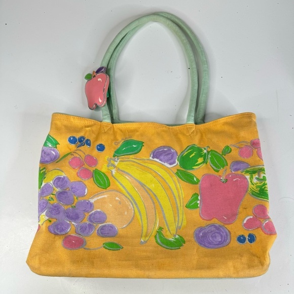 Sally Huss Fruit Print Tote Bag - Picture 1 of 7